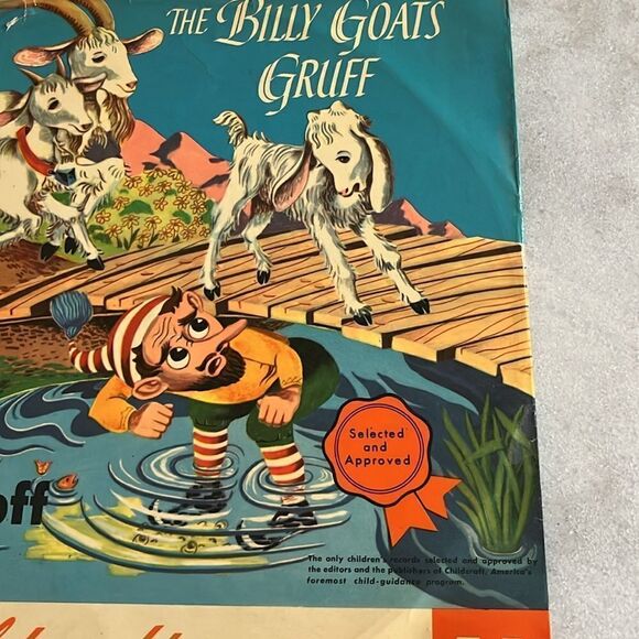 Mercury Records Vintage RARE Red 78 Vinyl Billy Goat Gruff Boris Karloff - Picture 9 of 10